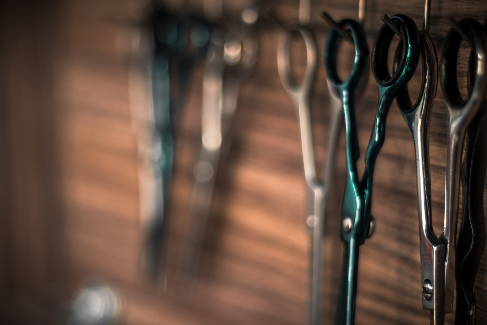 Tijeras de barbería